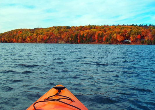 kayak fishing in the autumn - Brooklyn Kayak Company