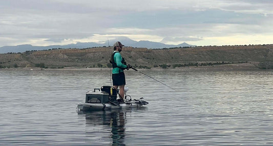 kayak fishing on a BKC PK12 kayak - Brooklyn Kayak Company
