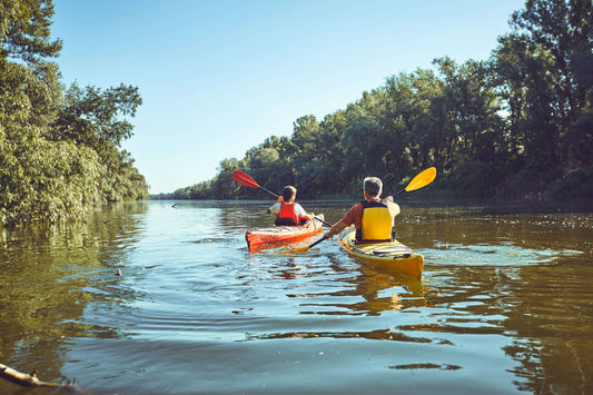 two people kayaking: things to know before you begin kayaking - Brooklyn Kayak Company
