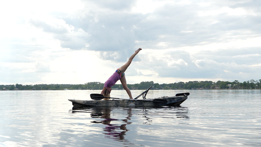 exercising and kayaking