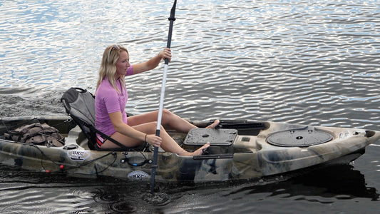 paddling a kayak