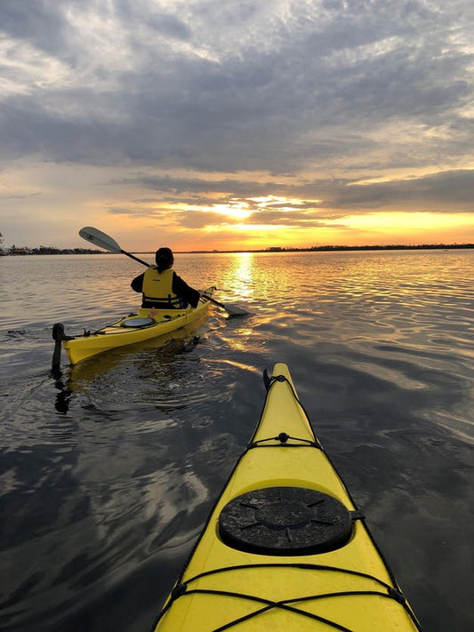customer using a BKC touring kayak - Brooklyn Kayak Company