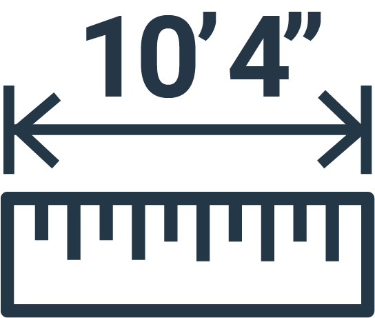 10-feet 4-inches measurement icon - Brooklyn Kayak Company