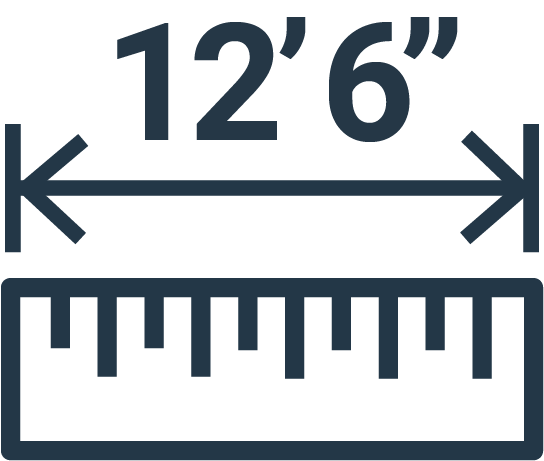12-feet 6-inches measurement icon - Brooklyn Kayak Company