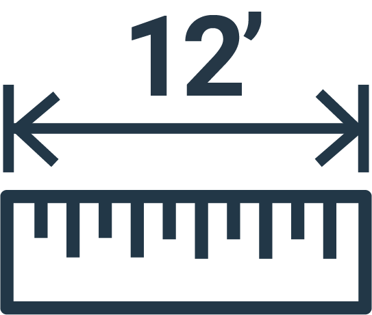 12-feet measurement icon - Brooklyn Kayak Company