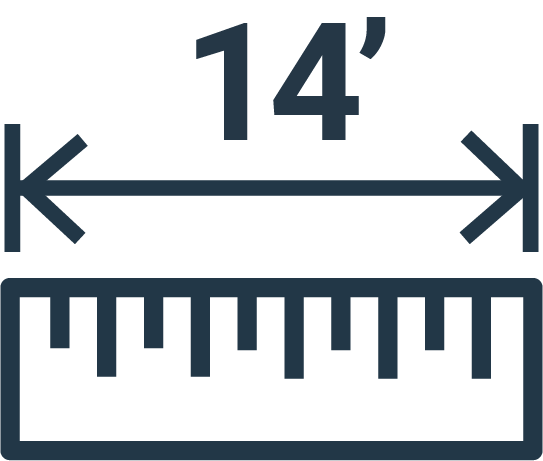 14-feet measurement icon - Brooklyn Kayak Company