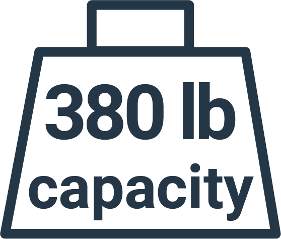 380 pounds capacity icon - Brooklyn Kayak Company
