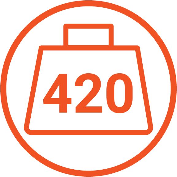 420 pounds capacity icon - Brooklyn Kayak Company