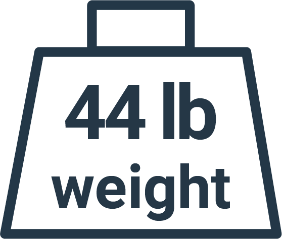 44 pounds weight icon - Brooklyn Kayak Company