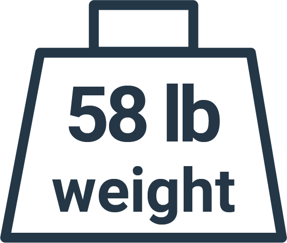 58 pounds weight icon - Brooklyn Kayak Company