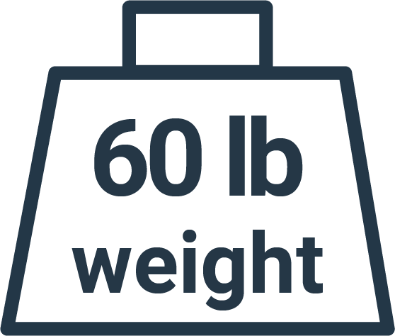 60 pounds weight icon - Brooklyn Kayak Company
