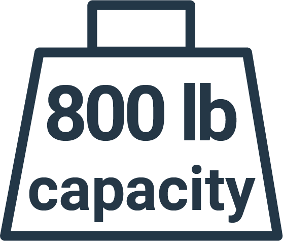 800 pounds capacity icon - Brooklyn Kayak Company