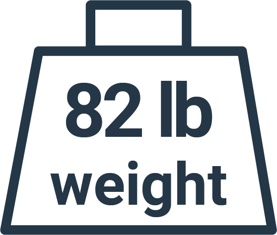 82 pounds weight icon - Brooklyn Kayak Company