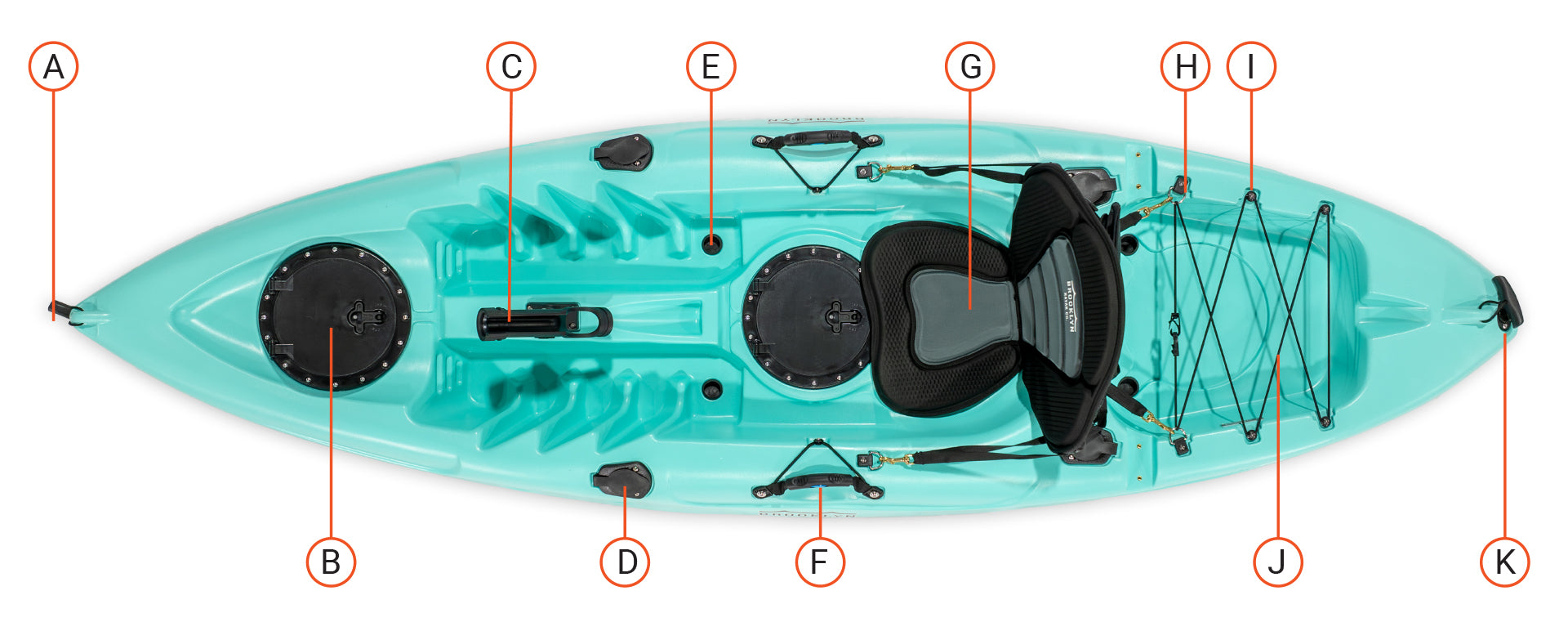 BKC 9.0 single kayak parts - Brooklyn Kayak Company