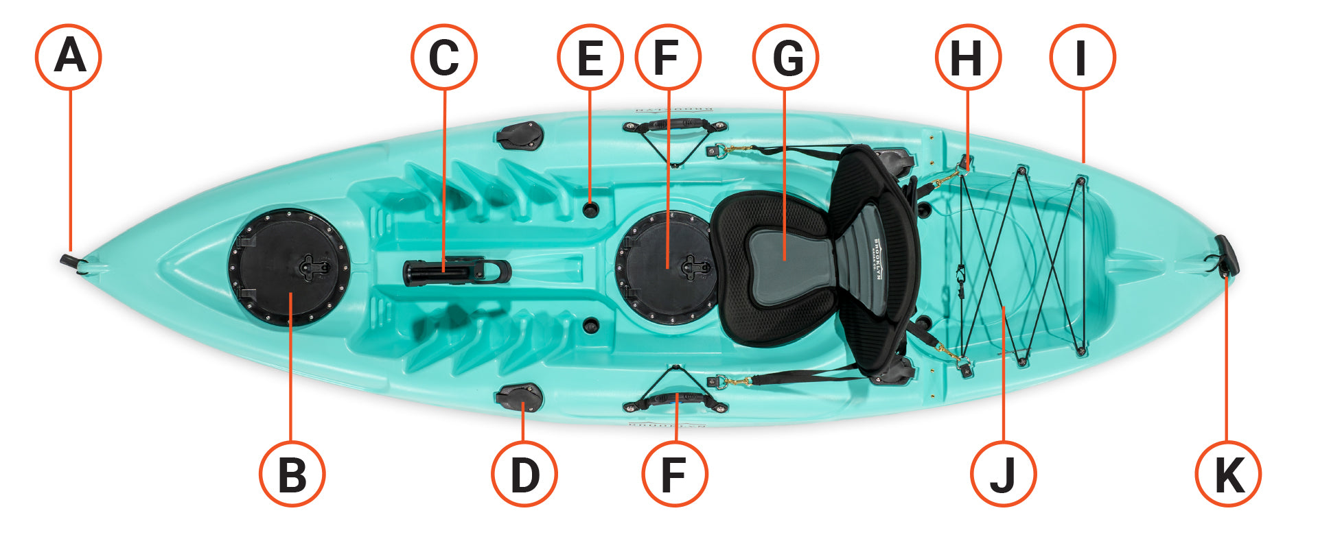 BKC 9.0 single kayak parts - Brooklyn Kayak Company
