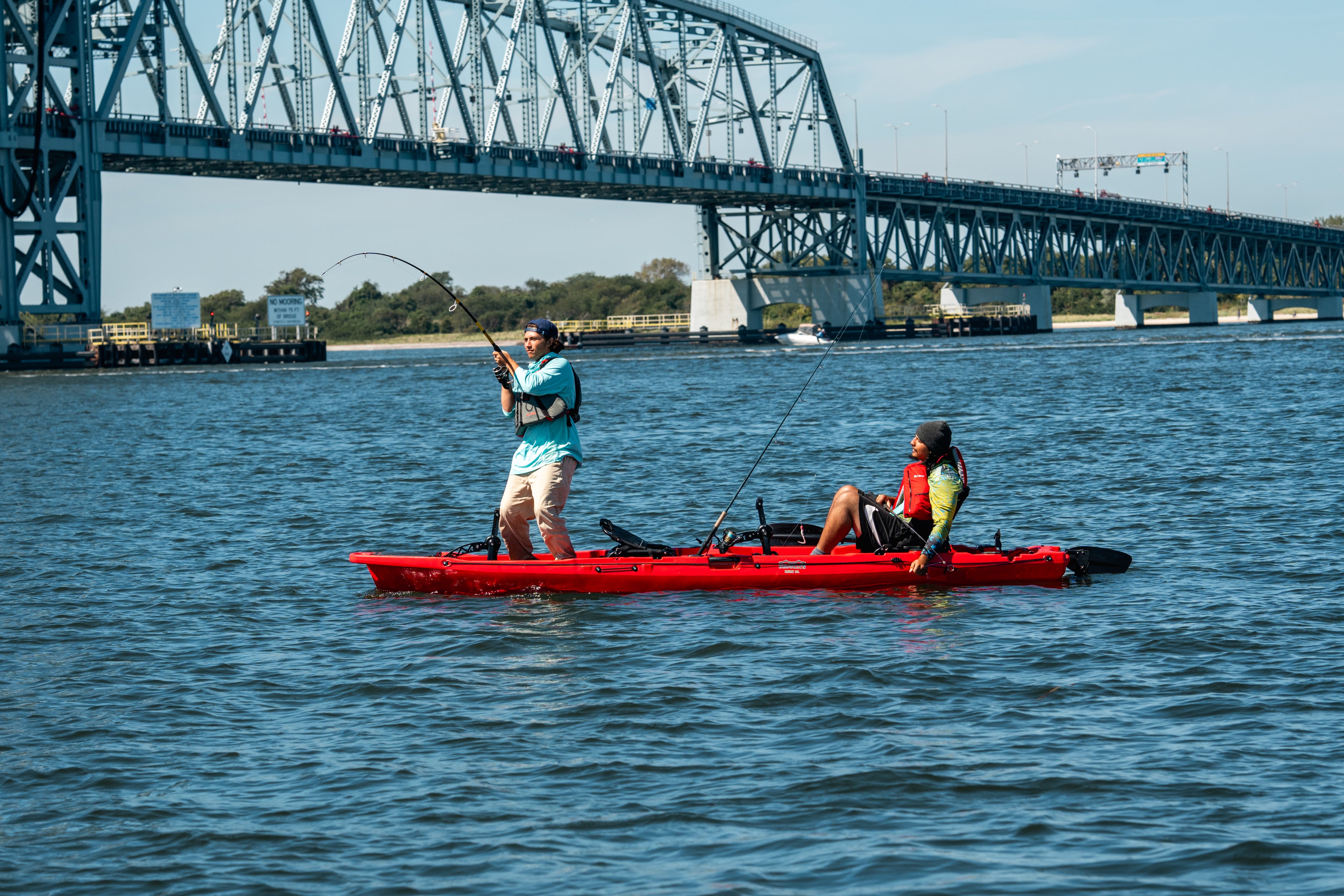 anglers fishing n a tandem kayak - Brooklyn Kayak Company