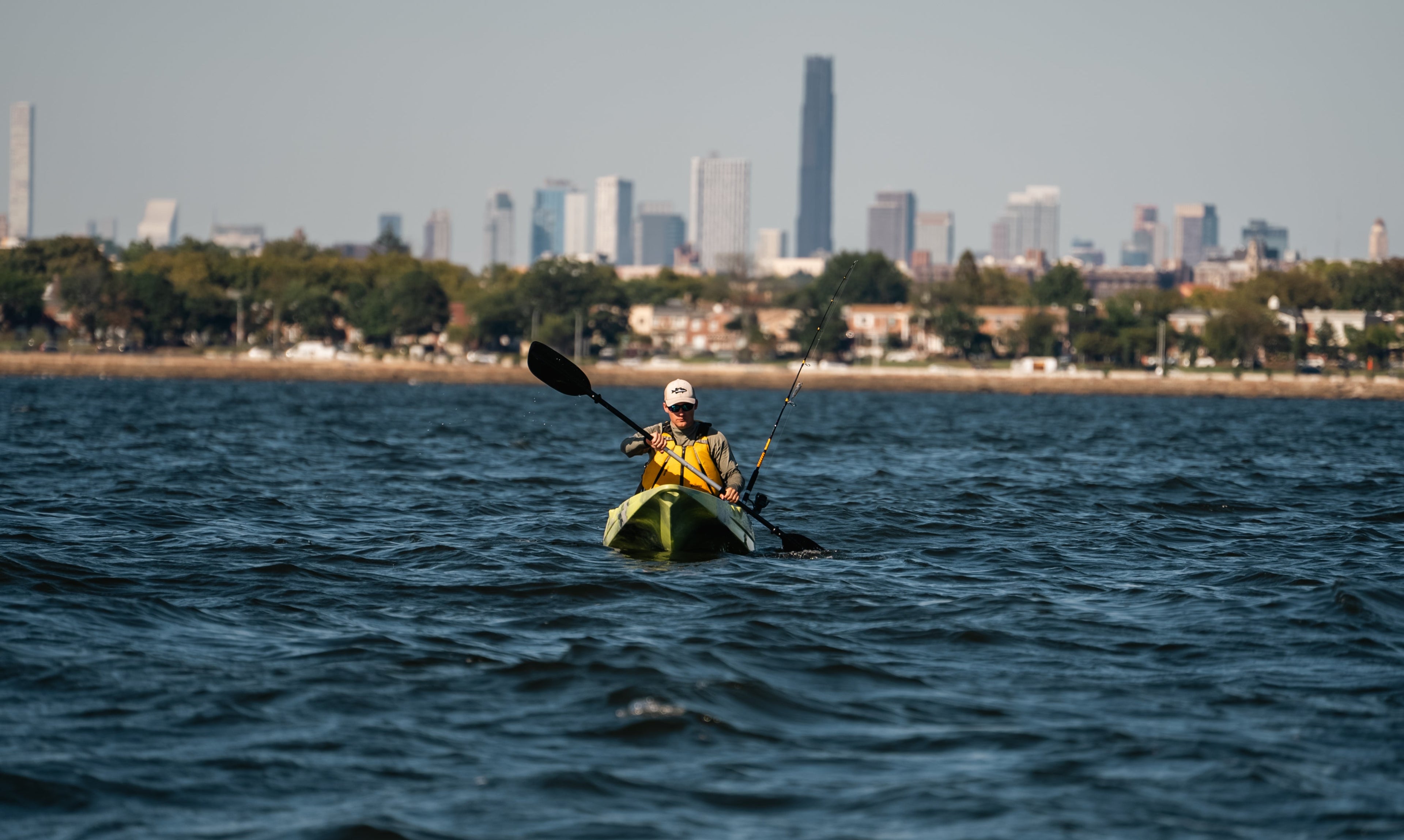 angler in a fishing kayak - Brooklyn Kayak Company