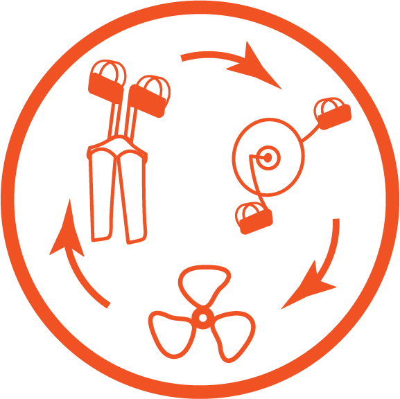 flipper pedal motor icon - Brooklyn Kayak Company