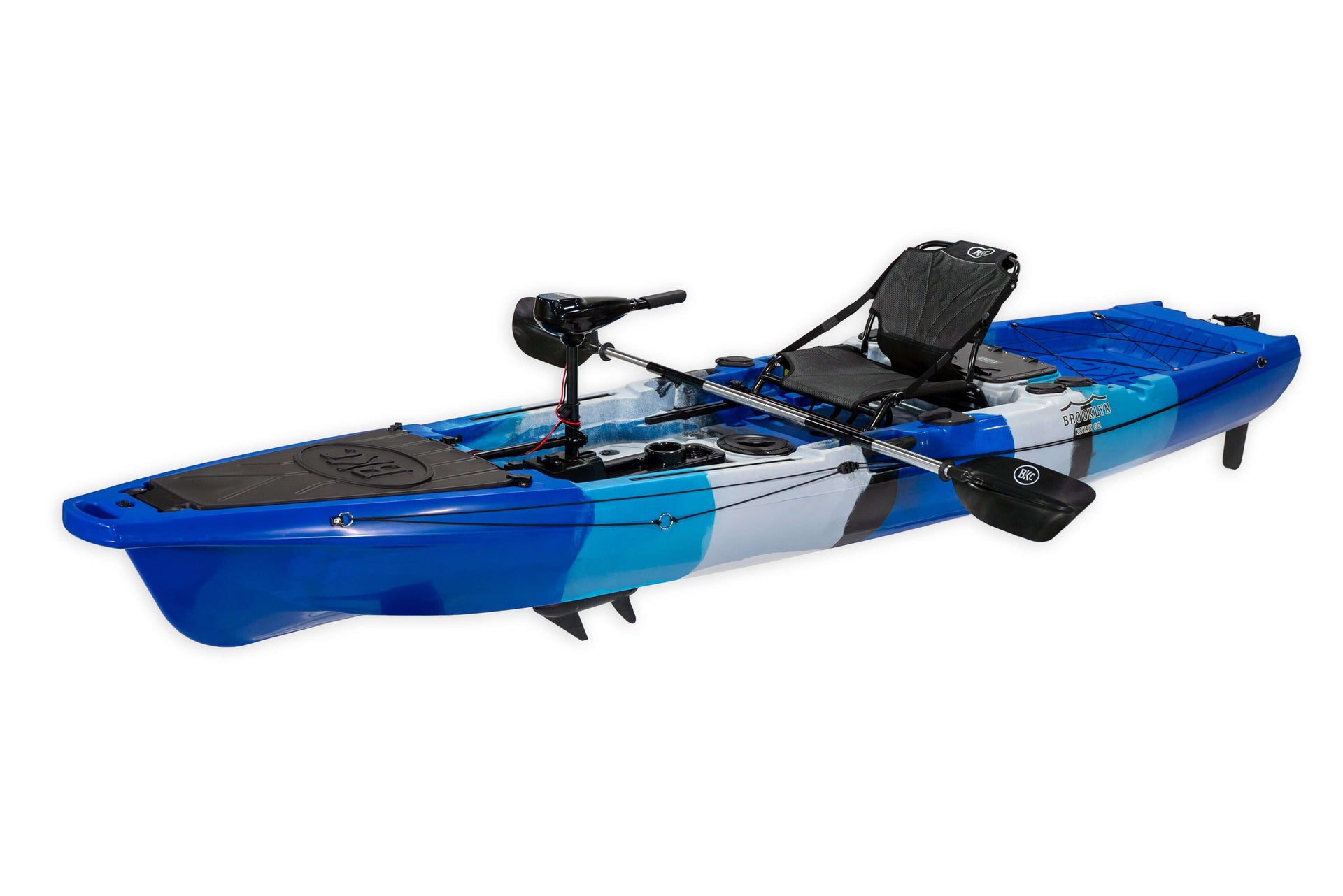 Brooklyn 12.5 Pro Motorized Single Kayak (PK13), Blue Typhoon - Brooklyn Kayak Company