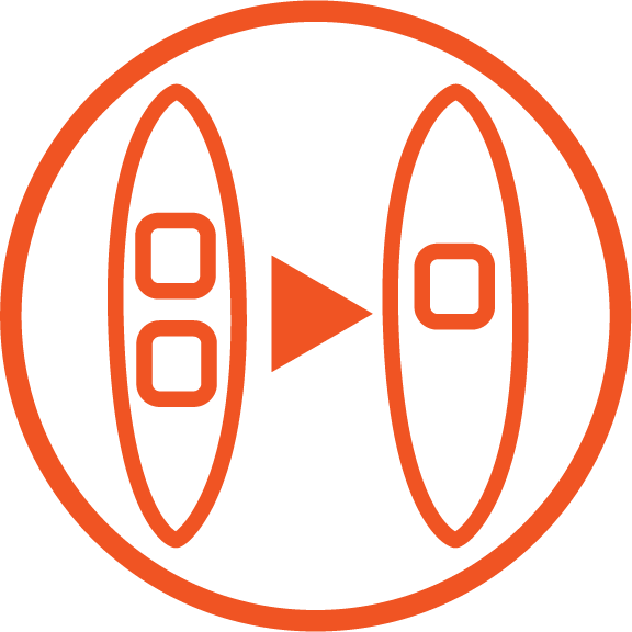 tandem kayak to single kayak icon - Brooklyn Kayak Company