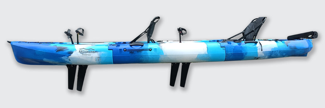 Brooklyn 13.0 Tandem 3pc Modular Pedal Kayak - Brooklyn Kayak Company