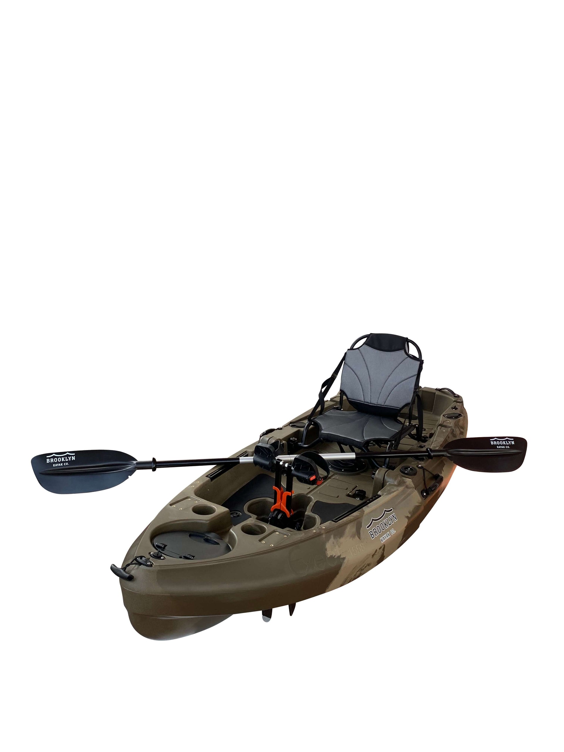 Brooklyn 8.0 Single Foldable Pedal Kayak, Camo - Brooklyn Kayak Company