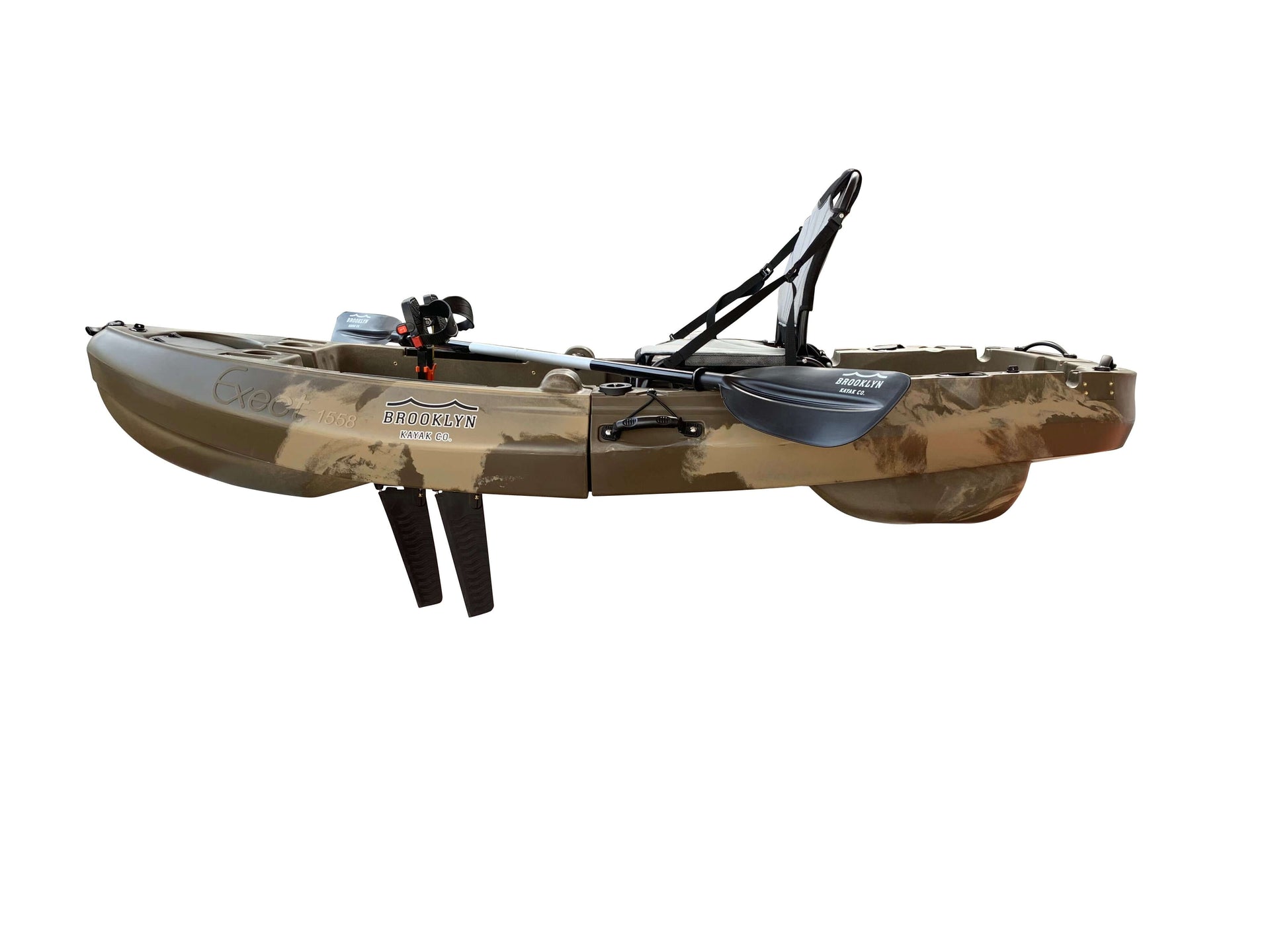 Brooklyn 8.0 Single Foldable Pedal Kayak, Camo - Brooklyn Kayak Company