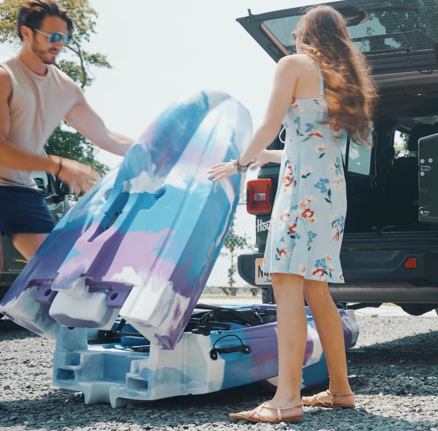 modular kayak on dry land - Brooklyn Kayak Company