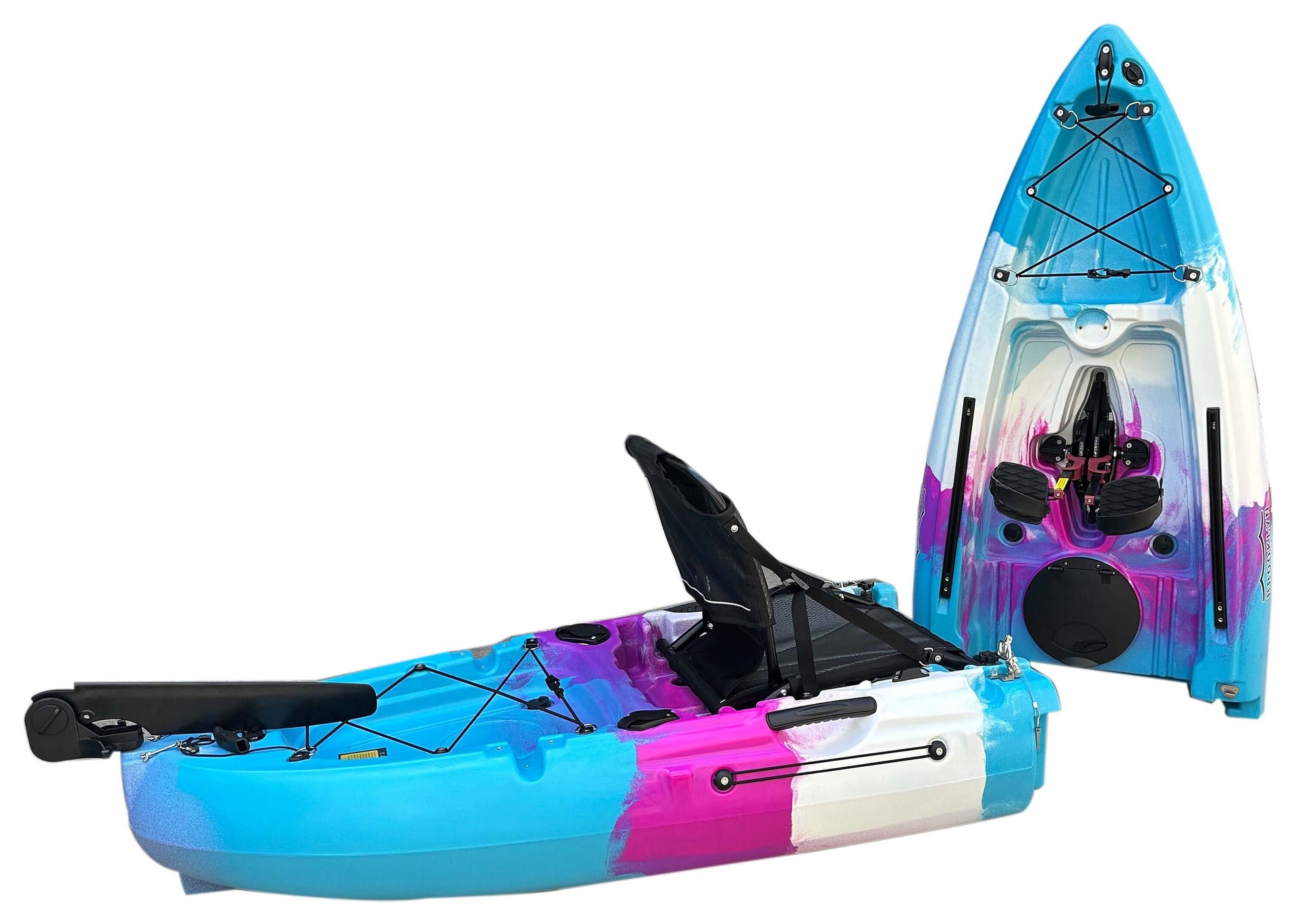BKC MPK9 Modular Pedal Kayak, Orchid Wave - Brooklyn Kayak Company