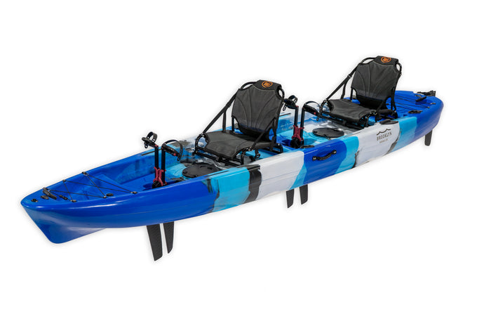 Brooklyn 13.5 Tandem Pedal Kayak, blue camo - Brooklyn Kayak Company
