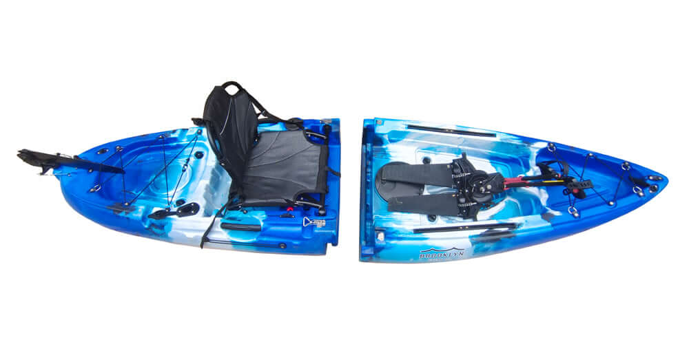 BKC MPK9 Modular Pedal Kayak, Blue-Typhoon - Brooklyn Kayak Company