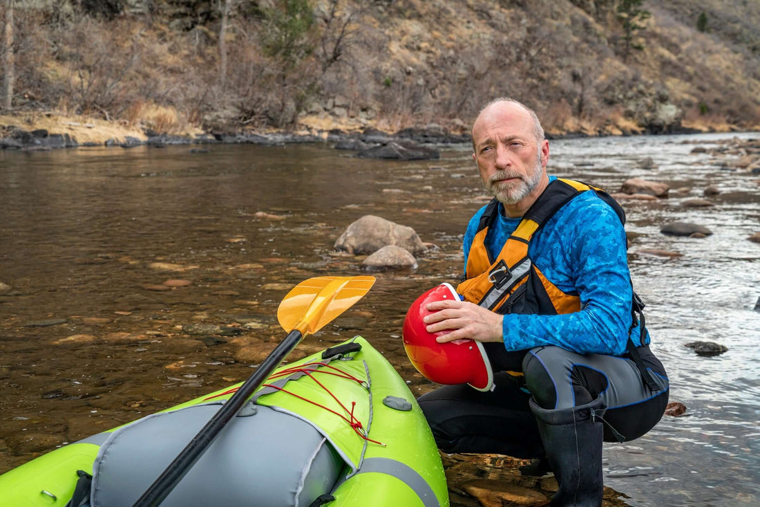 senior man kayaking - Brooklyn Kayak Company