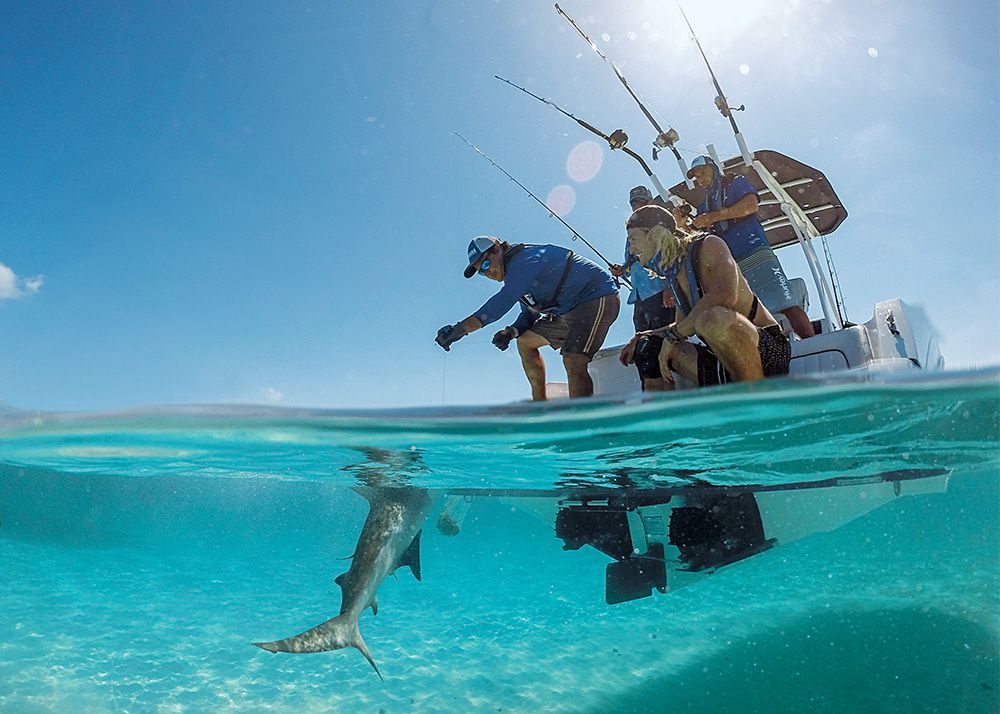 Kayak fishing in the Bahamas