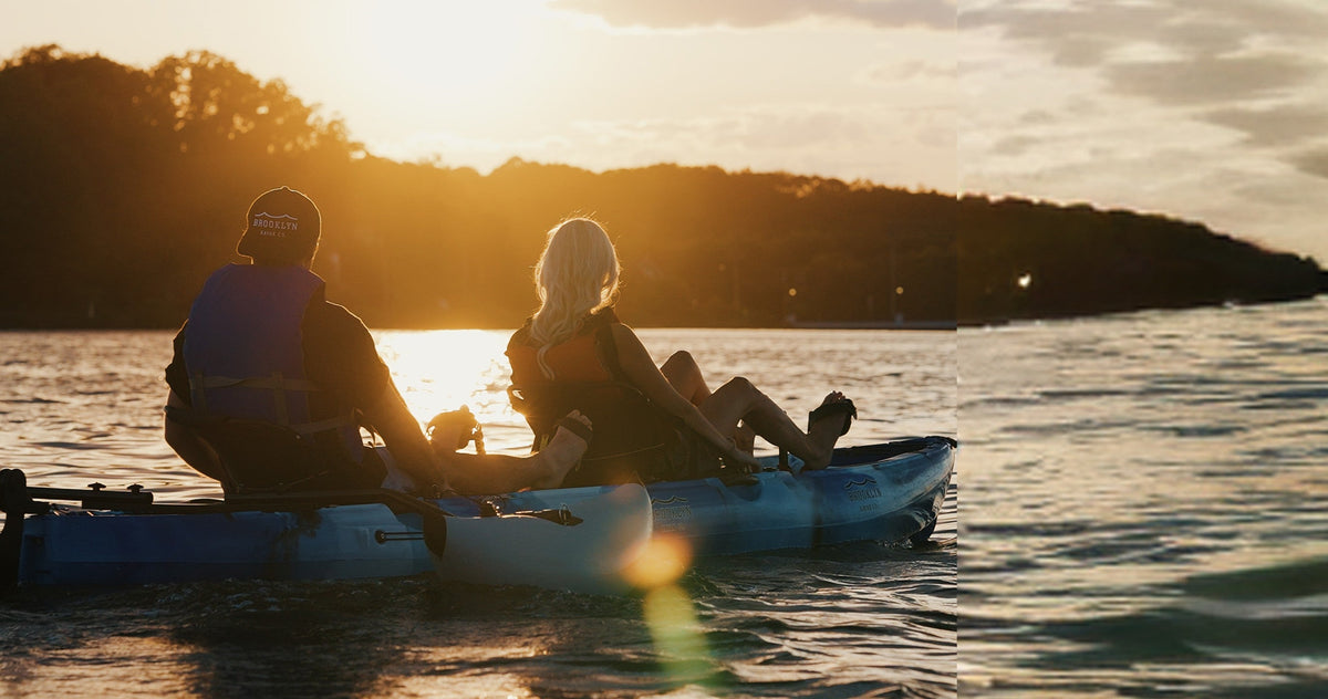 couple on tandem kayak - Brooklyn Kayak Company