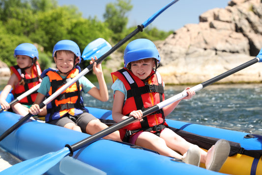 children playing kayak games - Brooklyn Kayak Company