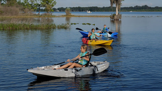 children playing kayak games - Brooklyn Kayak Company