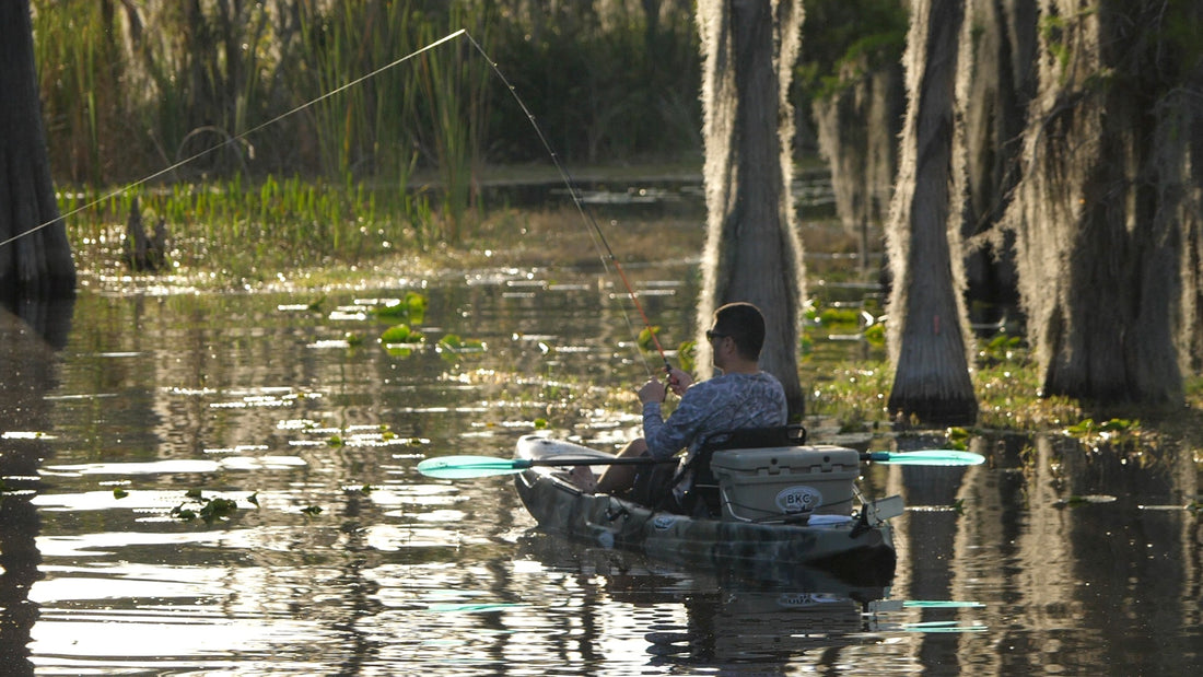 kayak fishing on a BKC kayak