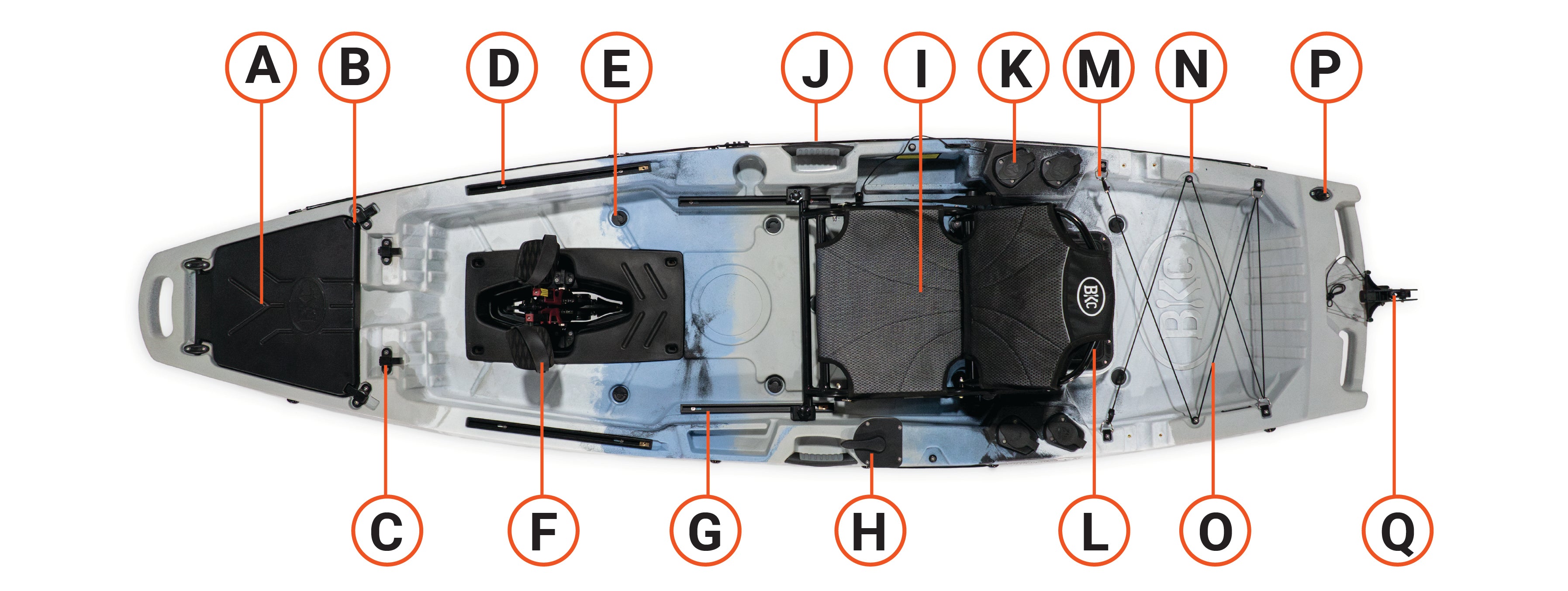 parts for Brooklyn 10.5 Pro Single (Flipper) Pedal Kayak (PK11) - Brooklyn Kayak Company