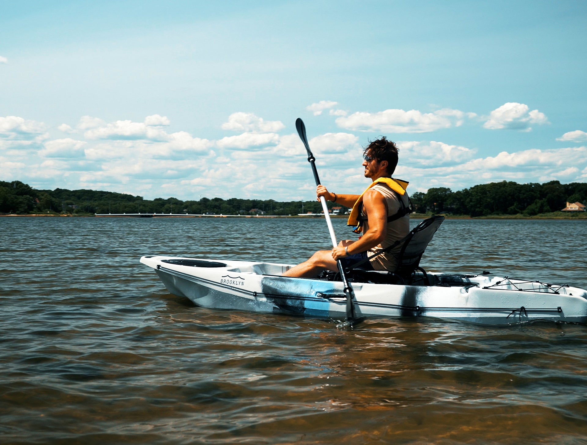 man paddling 11.0 single kayak - Brooklyn Kayak Company