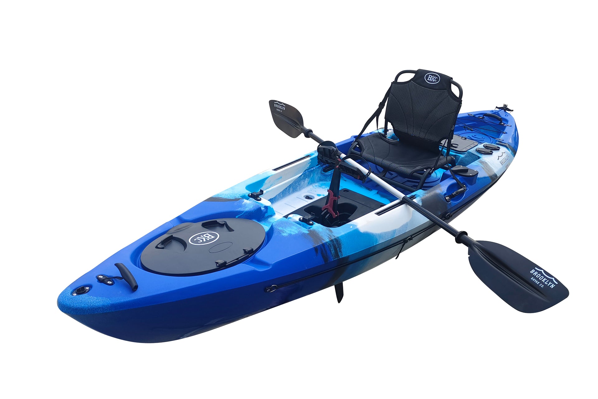 Brooklyn 12.0 Pro Single Pedal Kayak, blue camo - Brooklyn Kayak Company