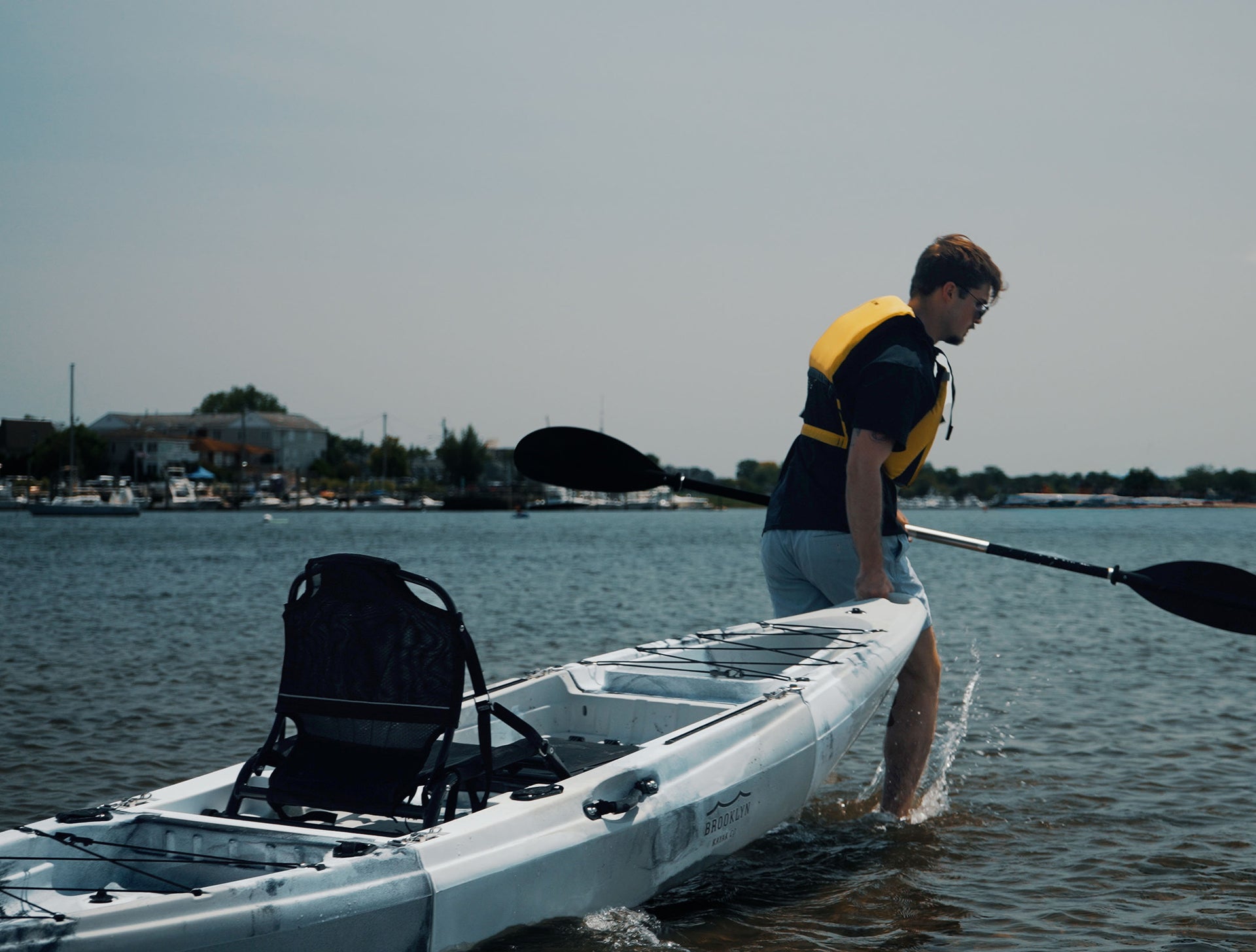 launching 12.0 single 3-piece modular kayak - Brooklyn Kayak Company