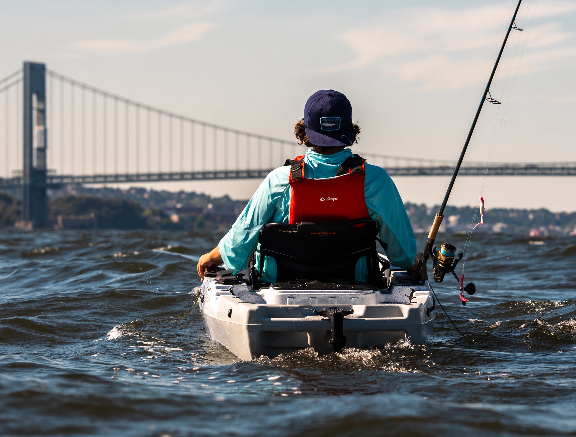 angler on 12.5 Single Kayak with Motor - Brooklyn Kayak Company