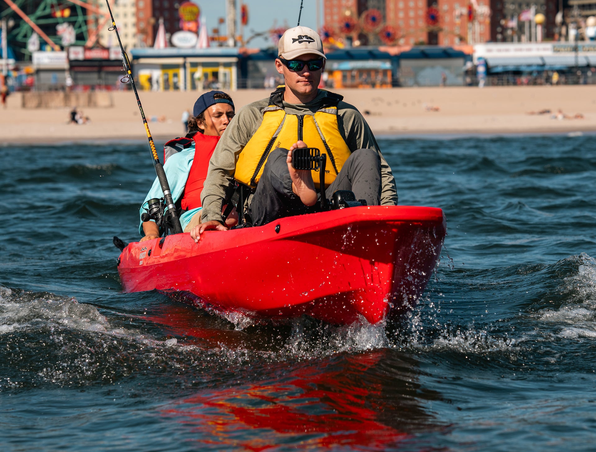 anglers on 14.0 Tandem Pedal Kayak - Brooklyn Kayak Company