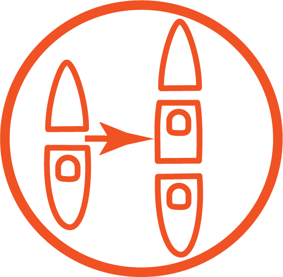 2 to 3 piece modular kayak -  Brooklyn Kayak Company