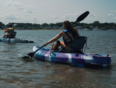 people paddling 8.0 single foldable kayak - Brooklyn Kayak Company