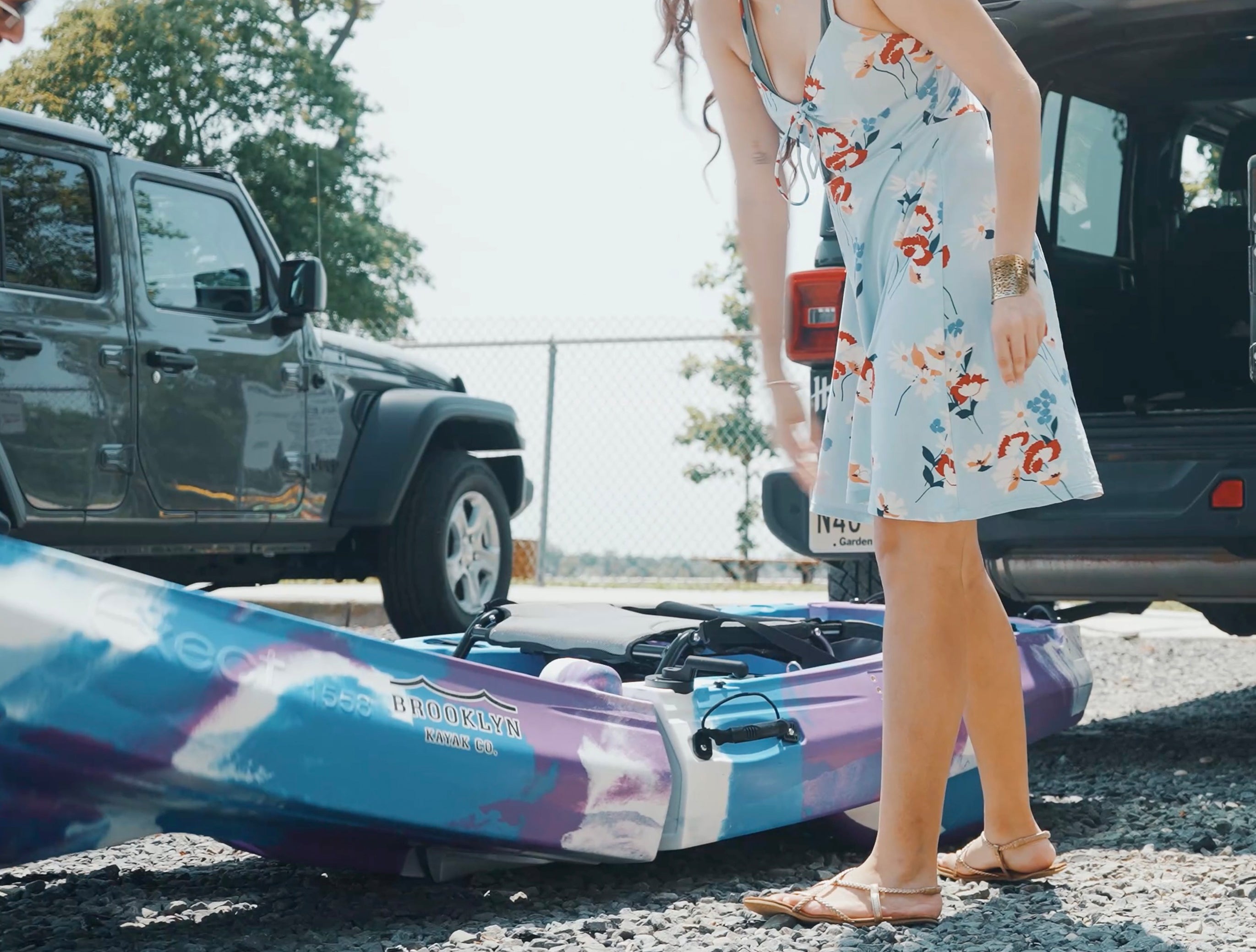 BKC FPK Single Foldable Kayak, 8-foot, w/ Pedal Drive