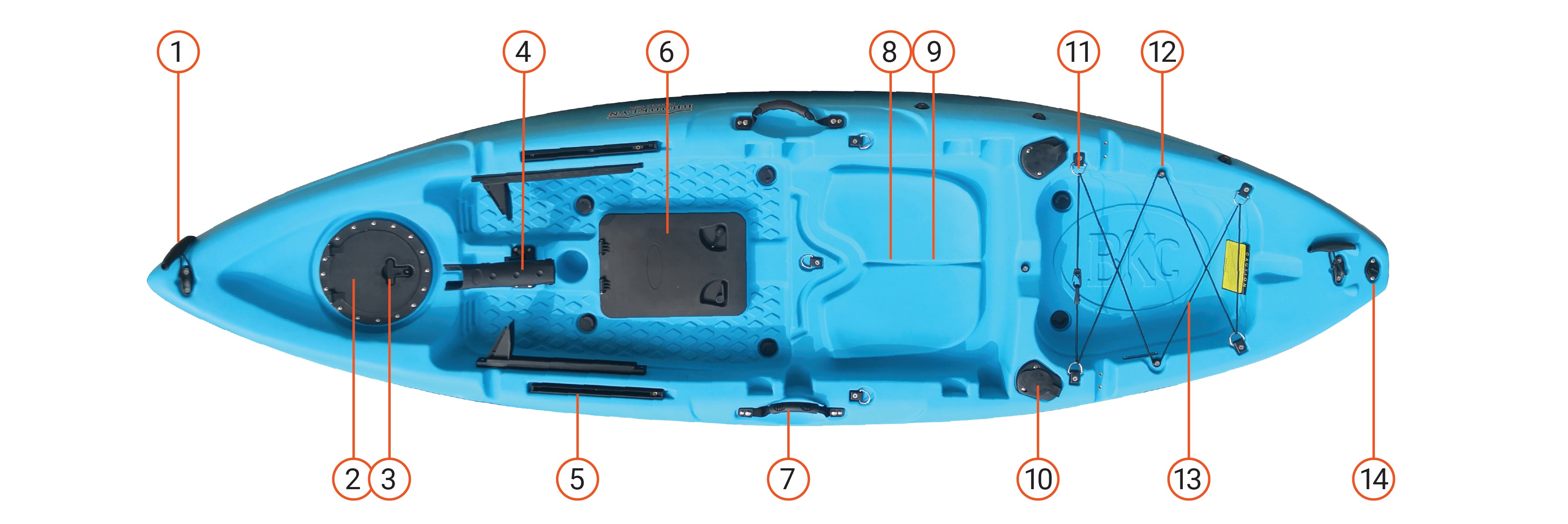 Brooklyn 9.2 single kayak, parts -  Brooklyn Kayak Company