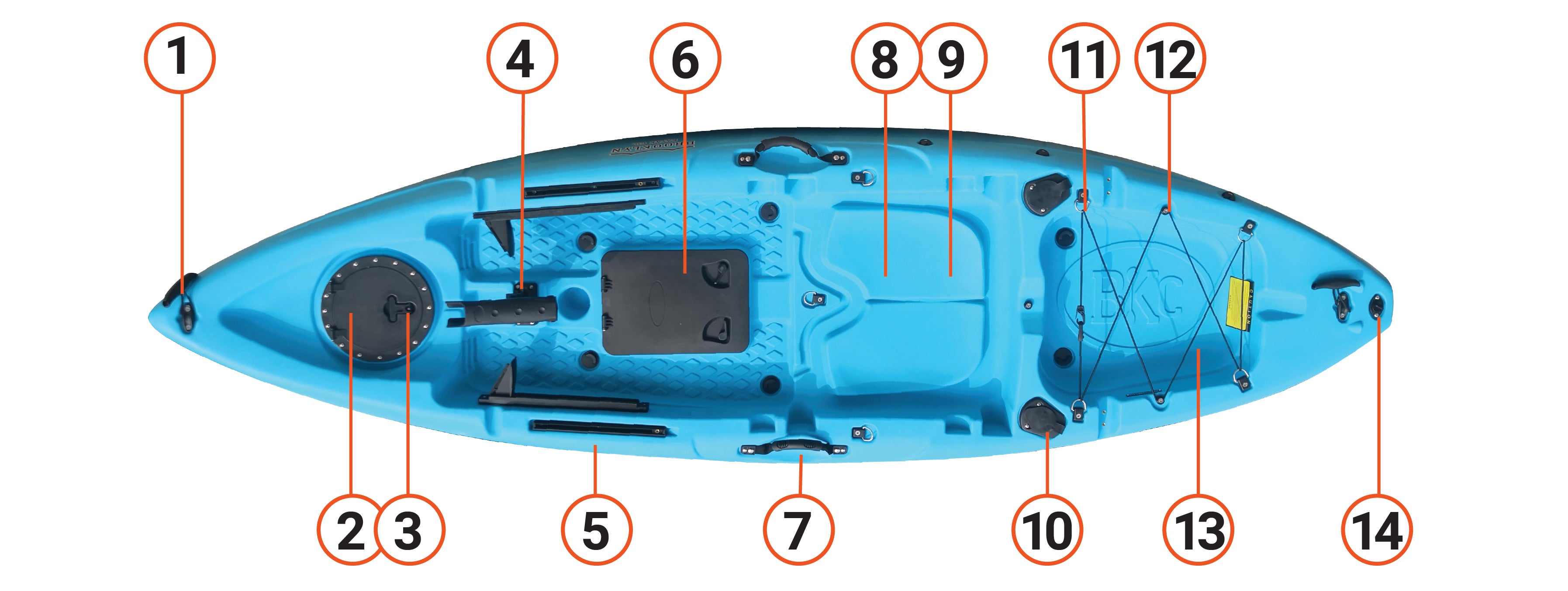 Brooklyn 9.2 single kayak, parts -  Brooklyn Kayak Company