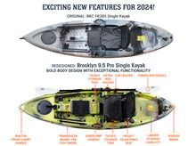 Load image into Gallery viewer, Upgraded Features of BKC FK285 Single Kayak - Brooklyn Kayak Company
