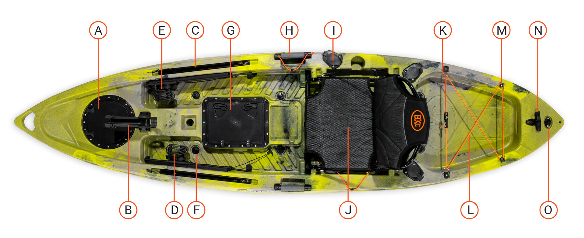 Brooklyn 9.5 pro single kayak parts - Brooklyn Kayak Company